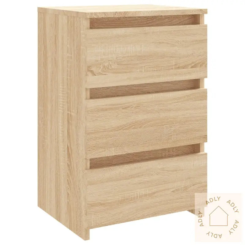 Nattbord 2 Stk Sonoma Eik 40X35X62,5 Cm Konstruert Tre