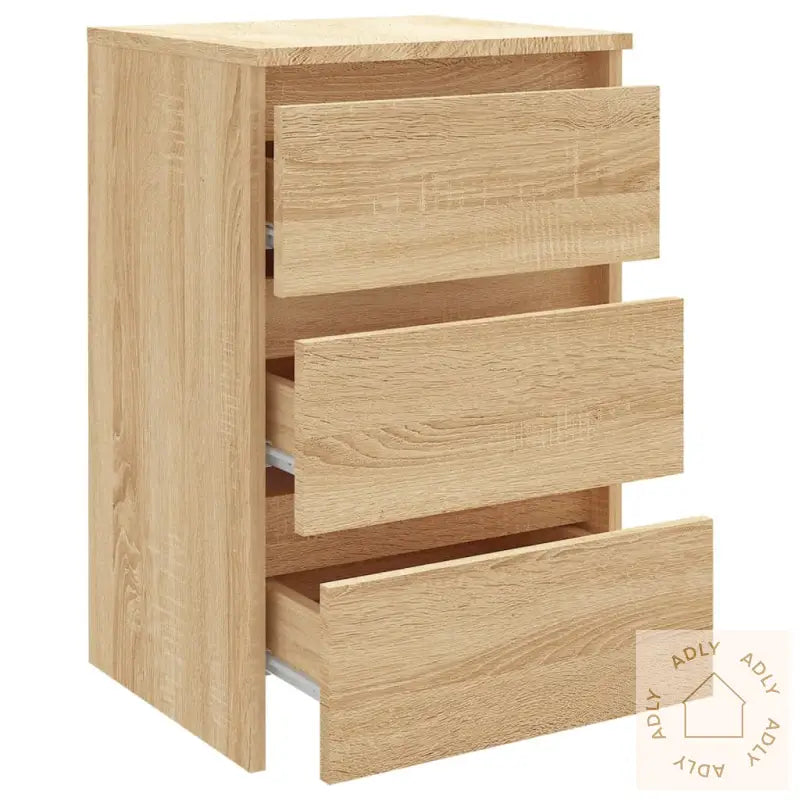 Nattbord 2 Stk Sonoma Eik 40X35X62,5 Cm Konstruert Tre