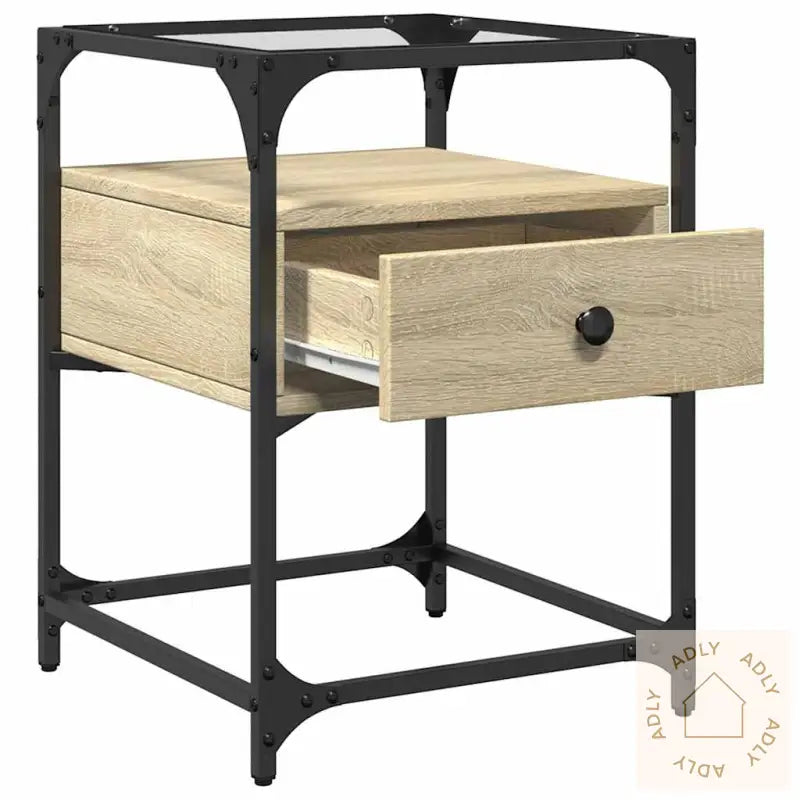 Nattbord Sonoma Eik 40X40X55 Cm Konstruert Tre