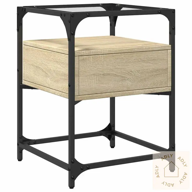 Nattbord Sonoma Eik 40X40X55 Cm Konstruert Tre