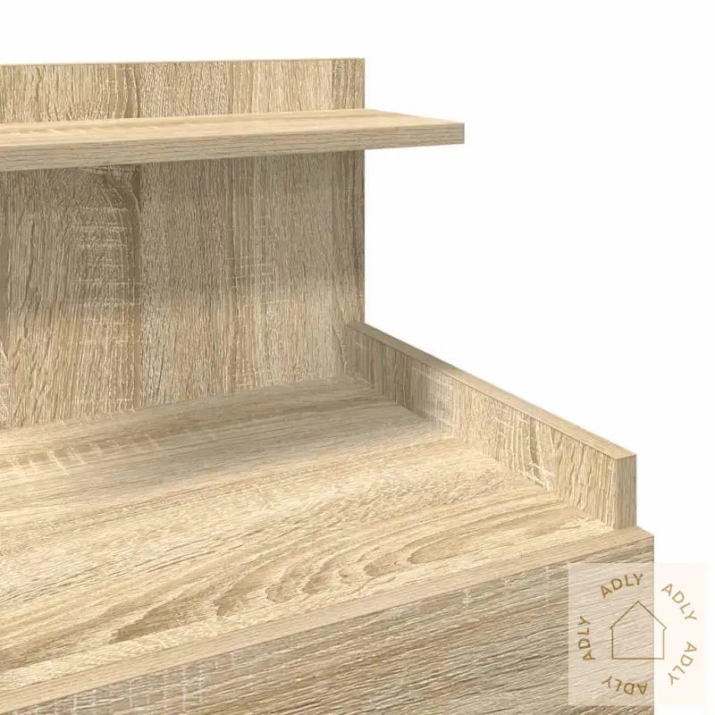 Nattbord 2 Stk Med 2 Skuffer Sonoma Eik 40X36,5X62 Cm