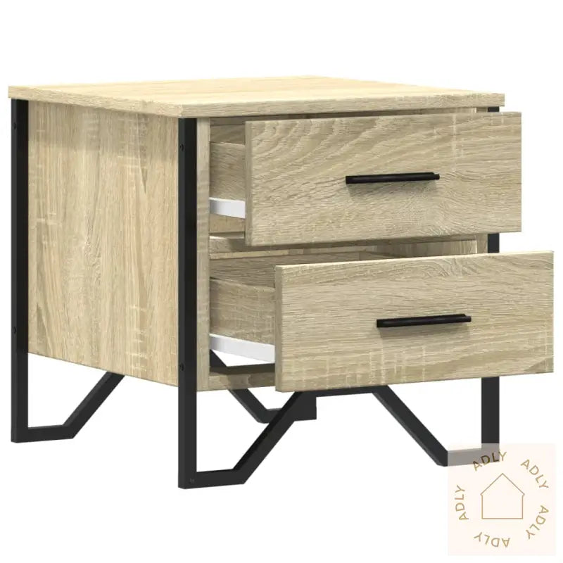 Nattbord 2 Stk Sonoma Eik 40X40X50 Cm Konstruert Tre