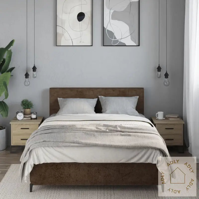 Nattbord 2 Stk Sonoma Eik 40X40X50 Cm Konstruert Tre