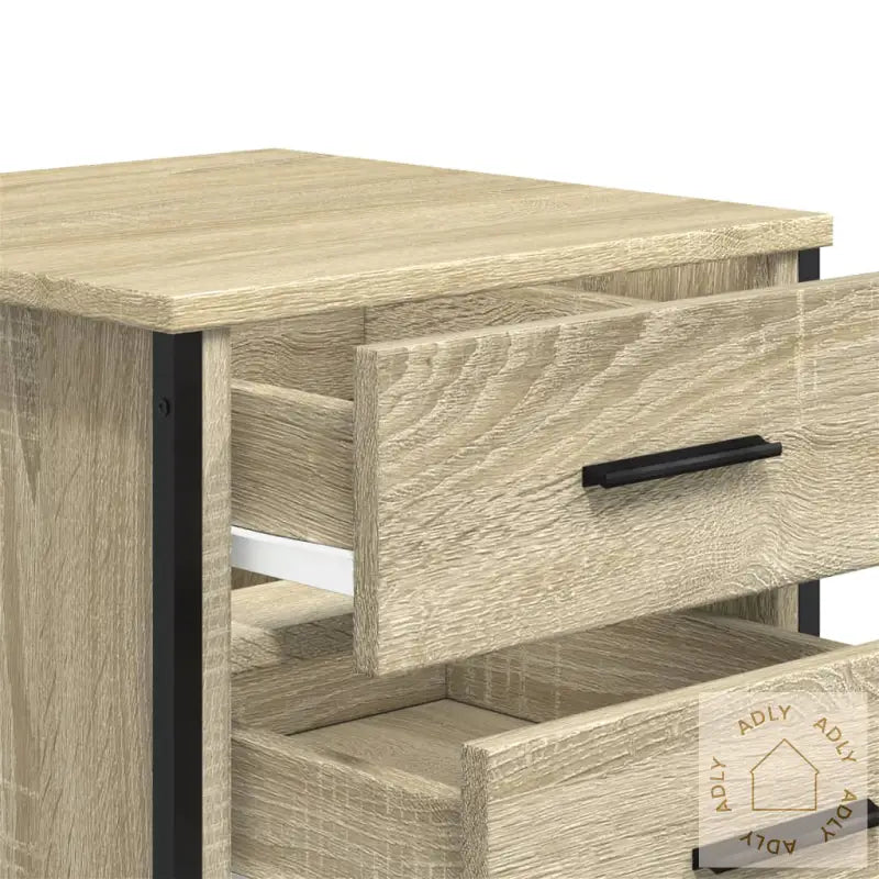 Nattbord 2 Stk Sonoma Eik 40X40X50 Cm Konstruert Tre
