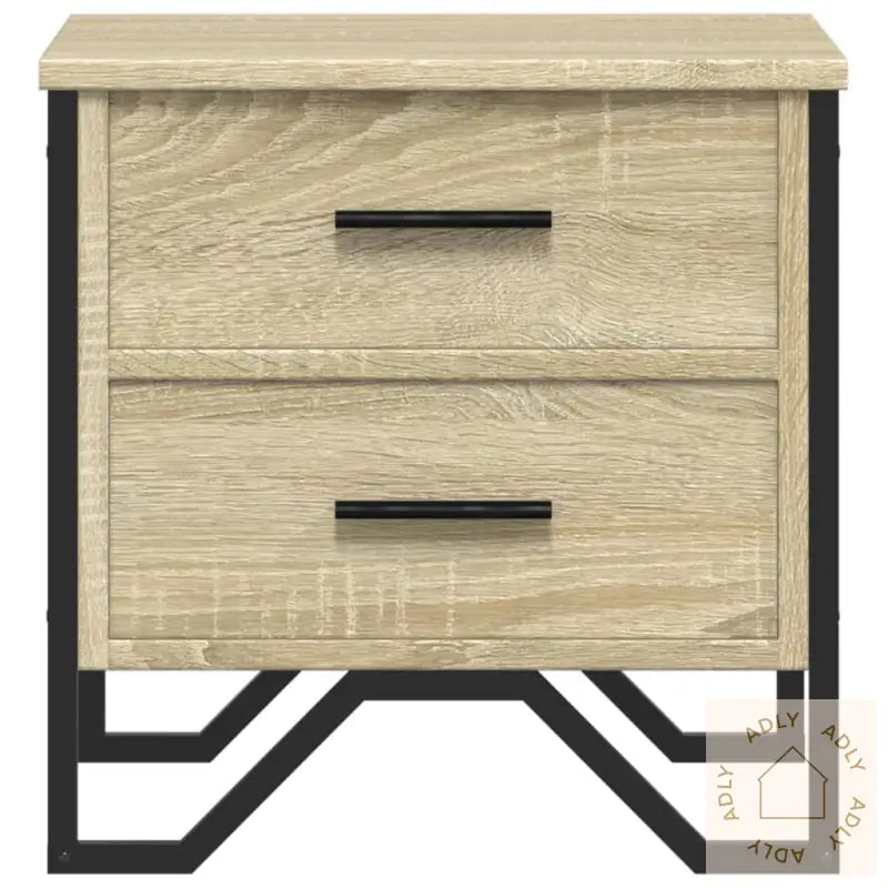 Nattbord 2 Stk Sonoma Eik 40X40X50 Cm Konstruert Tre