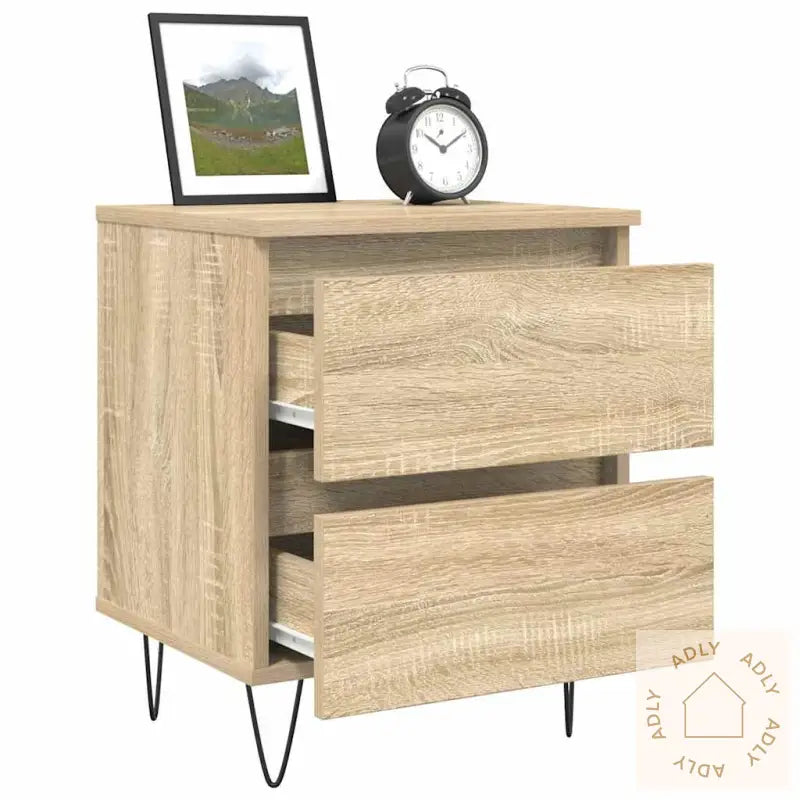 Nattbord 2 Stk Sonoma Eik 40X35X50 Cm Konstruert Tre