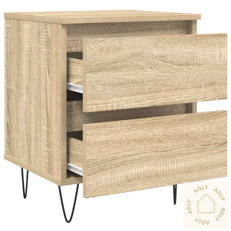 Nattbord 2 Stk Sonoma Eik 40X35X50 Cm Konstruert Tre