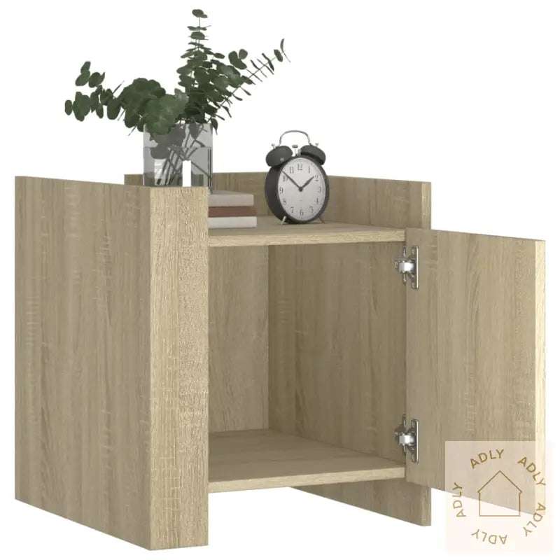 Nattbord Sonoma Eik 45X50X50 Cm Konstruert Tre