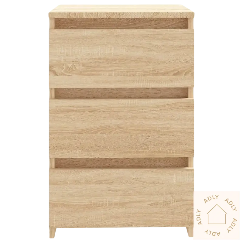 Tre-delt Nattbord i Sonoma Eik for moderne hjem og stilige moderne møbler