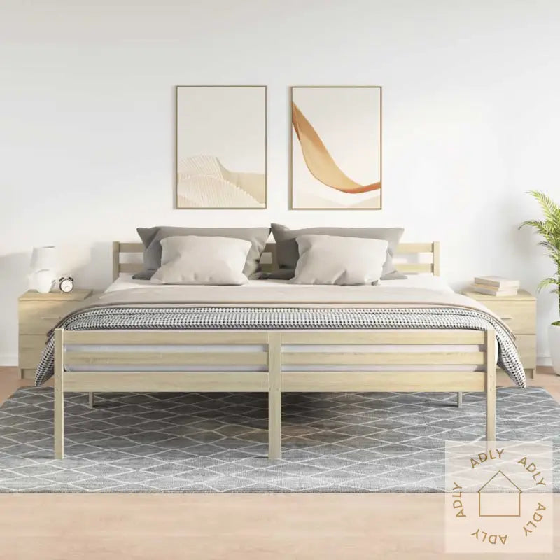 Nattbord 2 Stk Med 2 Skuffer Sonoma Eik 40X36X50 Cm