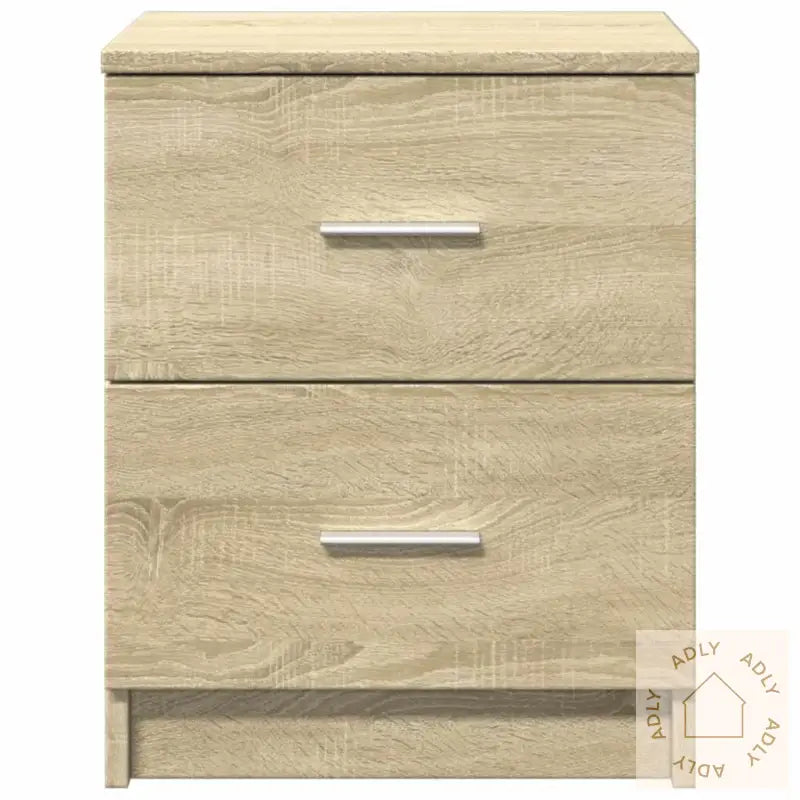 Nattbord 2 Stk Med 2 Skuffer Sonoma Eik 40X36X50 Cm