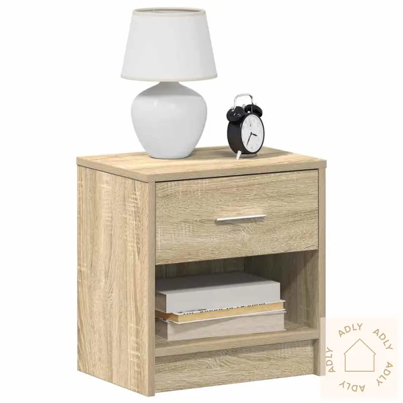 Nattbord Med Skuff Sonoma Eik 39X28X41 Cm