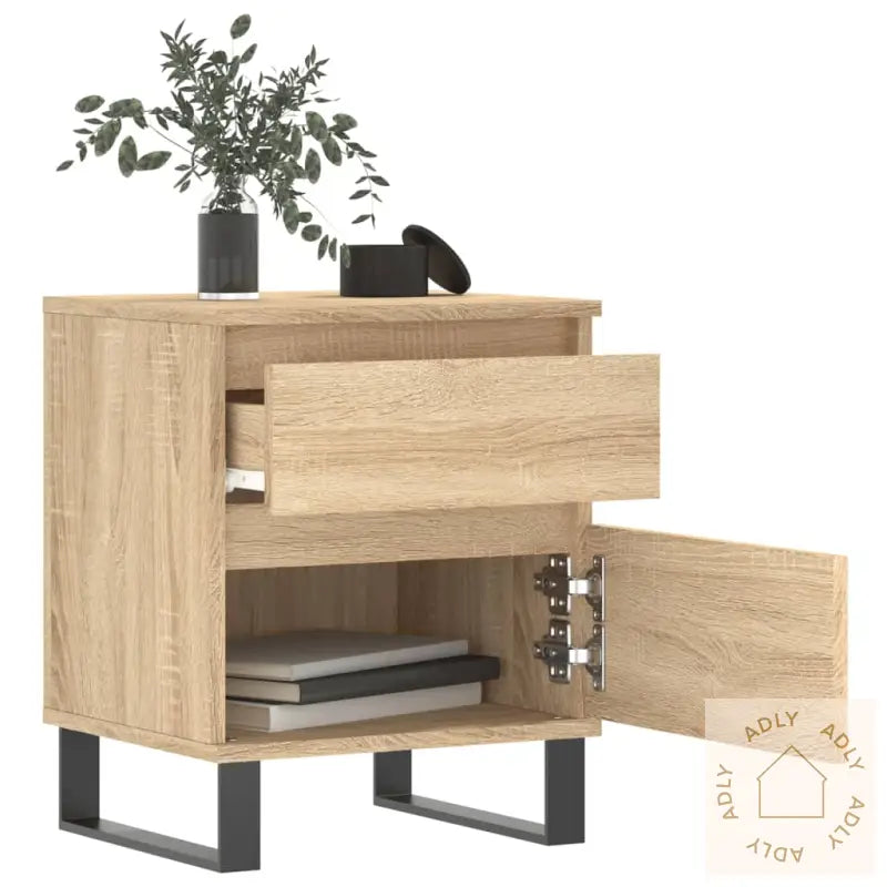 Nattbord 2 Stk Sonoma Eik 40X35X50 Cm Konstruert Tre
