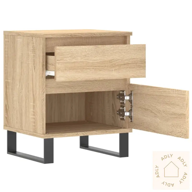Nattbord 2 Stk Sonoma Eik 40X35X50 Cm Konstruert Tre