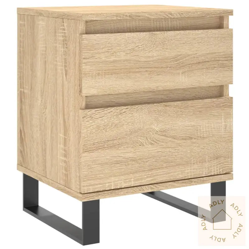 Nattbord 2 Stk Sonoma Eik 40X35X50 Cm Konstruert Tre