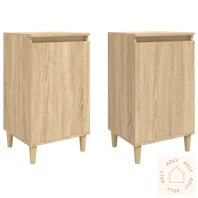 Nattbord 2 Stk Sonoma Eik 40X35X70 Cm Konstruert Tre