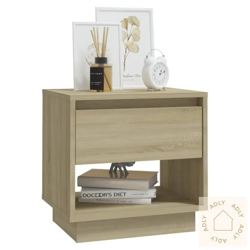 Nattbord Sonoma Eik 45X34X44 Cm Konstruert Tre