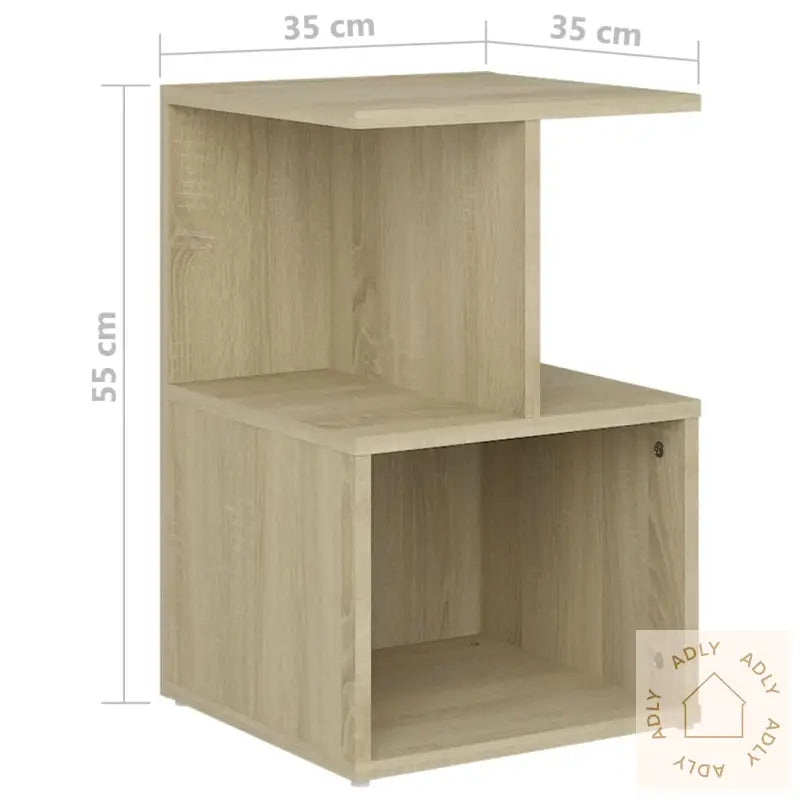 Nattbord Sonoma Eik 35X35X55 Cm Konstruert Tre