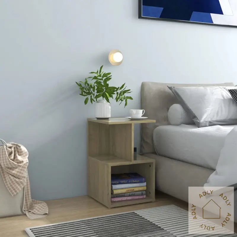 Nattbord Sonoma Eik 35X35X55 Cm Konstruert Tre