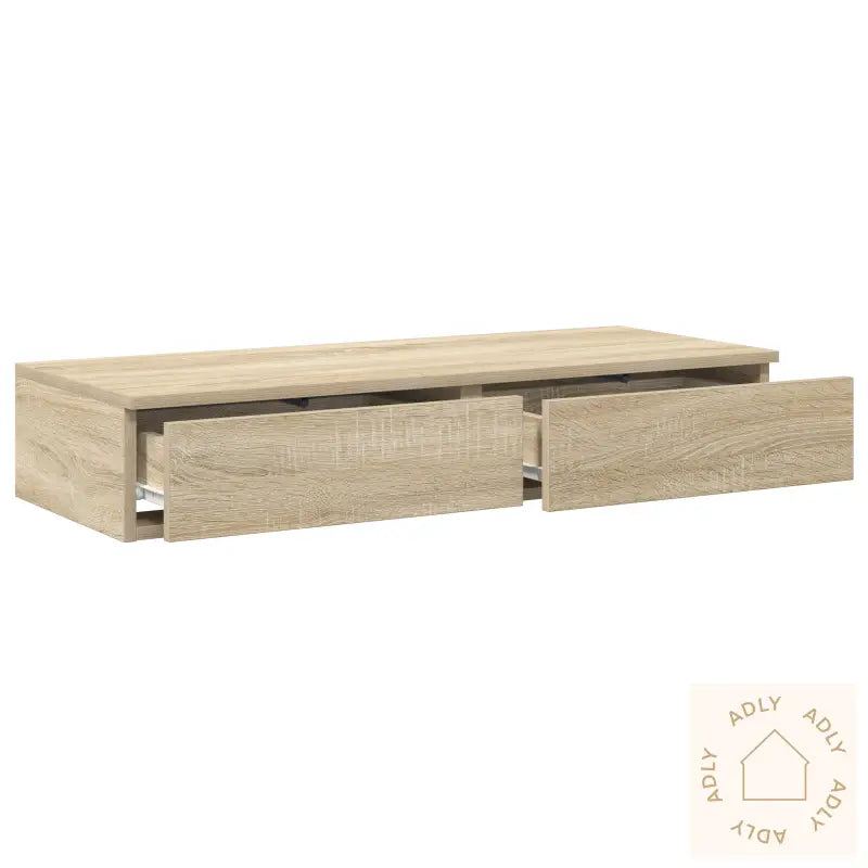 Sengeskuffer I Sonoma Eik 75X36,5X16,5 Cm - Bygget Av Tre