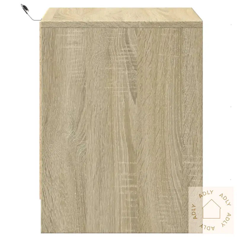 Nattbord Med Led 2 Stk Sonoma Eik Konstruert Tre