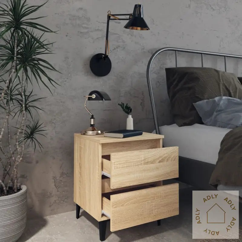 Nattbord Sonoma Eik 40X35X50 Cm Konstruert Tre
