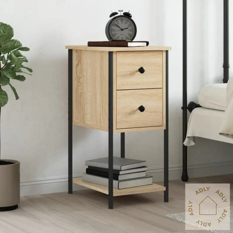 Nattbord Sonoma Eik 32X42X70 Cm Konstruert Tre