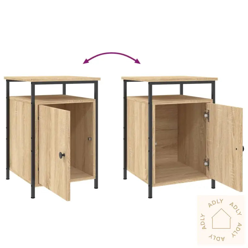 Nattbord 2 Stk Sonoma Eik 40X42X60 Cm Konstruert Tre