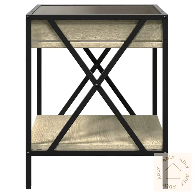 Salongbord Med Infinity Led Sonoma Eik 40X40X49 Cm