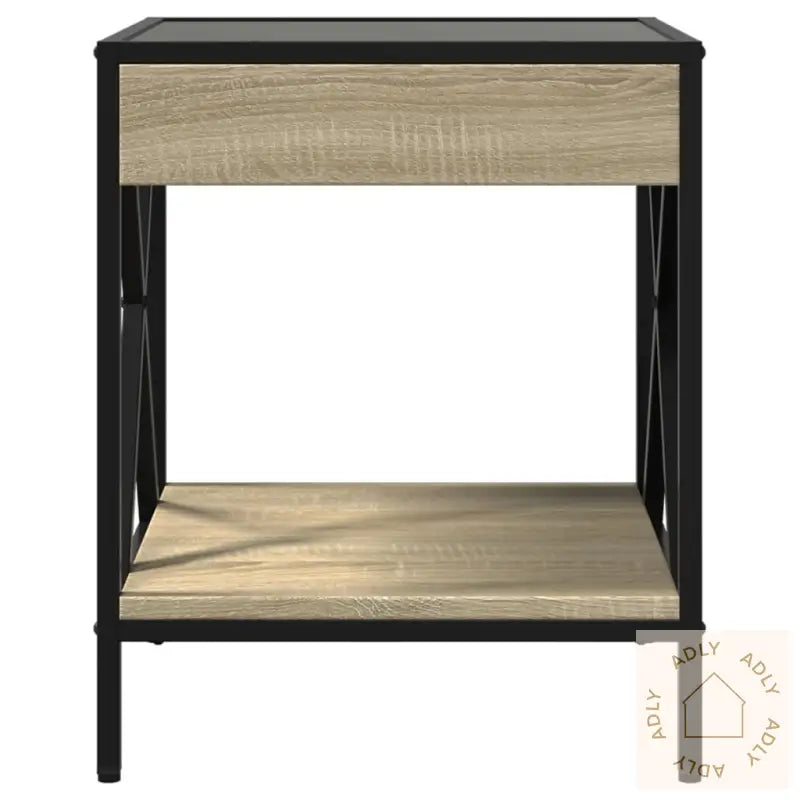 Salongbord Med Infinity Led Sonoma Eik 40X40X49 Cm