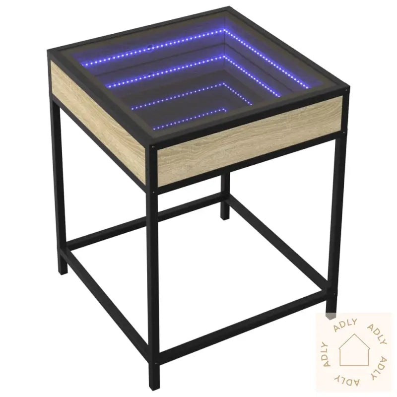 Salongbord Med Infinity Led Sonoma Eik 40X40X51 Cm