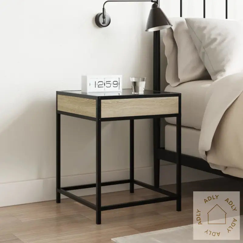 Salongbord Med Infinity Led Sonoma Eik 40X40X51 Cm