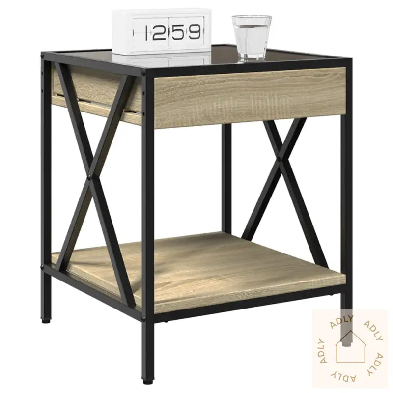 Salongbord Med Infinity Led Sonoma Eik 40X40X49 Cm