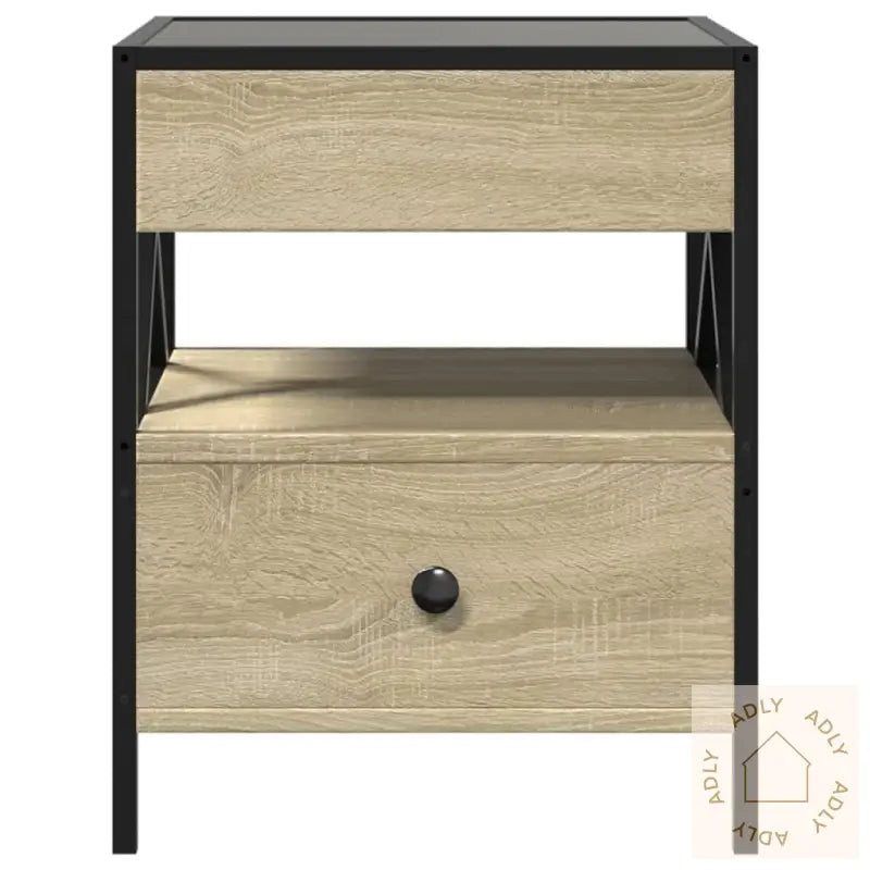 Salongbord Med Infinity Led Sonoma Eik 40X40X51 Cm