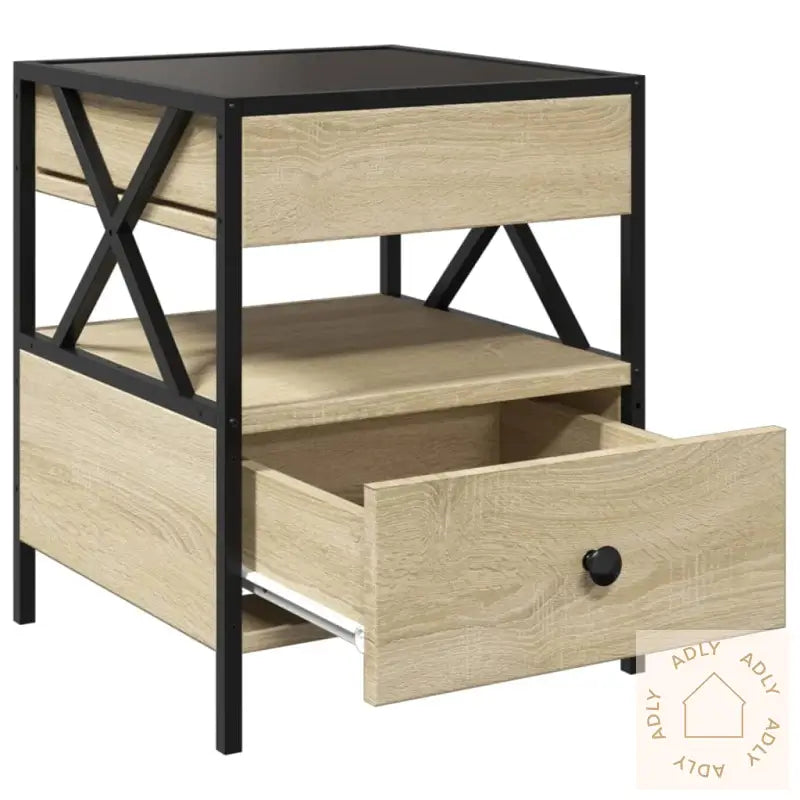 Salongbord Med Infinity Led Sonoma Eik 40X40X51 Cm