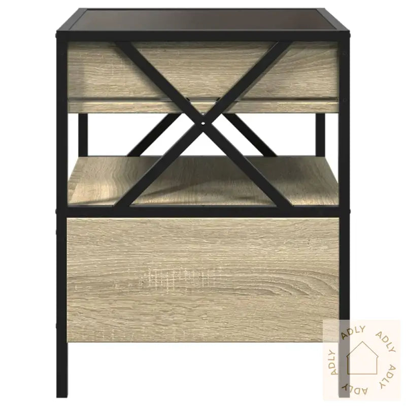 Salongbord Med Infinity Led Sonoma Eik 40X40X51 Cm