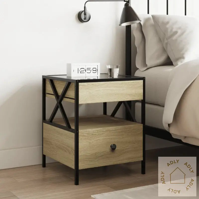 Salongbord Med Infinity Led Sonoma Eik 40X40X51 Cm