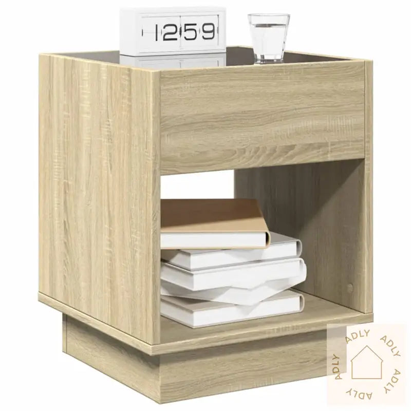 Salongbord Med Infinity Led Sonoma Eik 40X40X50 Cm