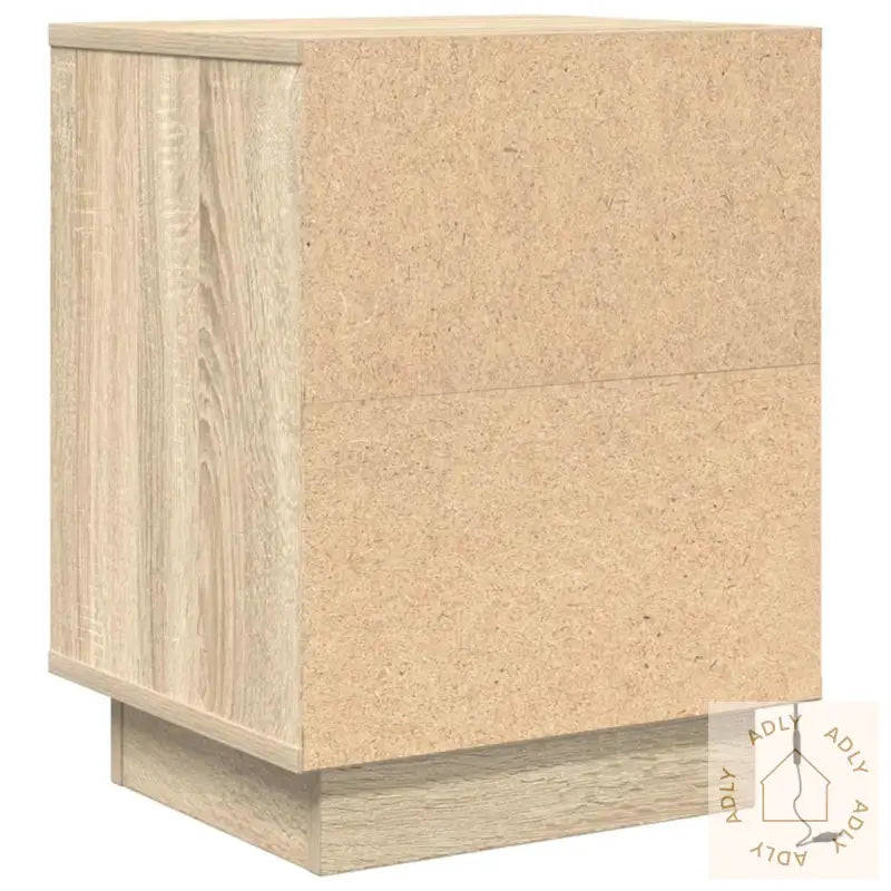 Nattbord Med Led Sonoma Eik 38X34X50 Cm
