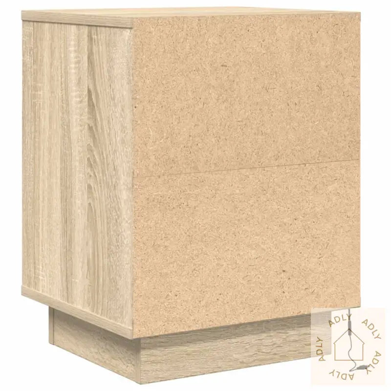 Nattbord Med Led Sonoma Eik 38X34X50 Cm