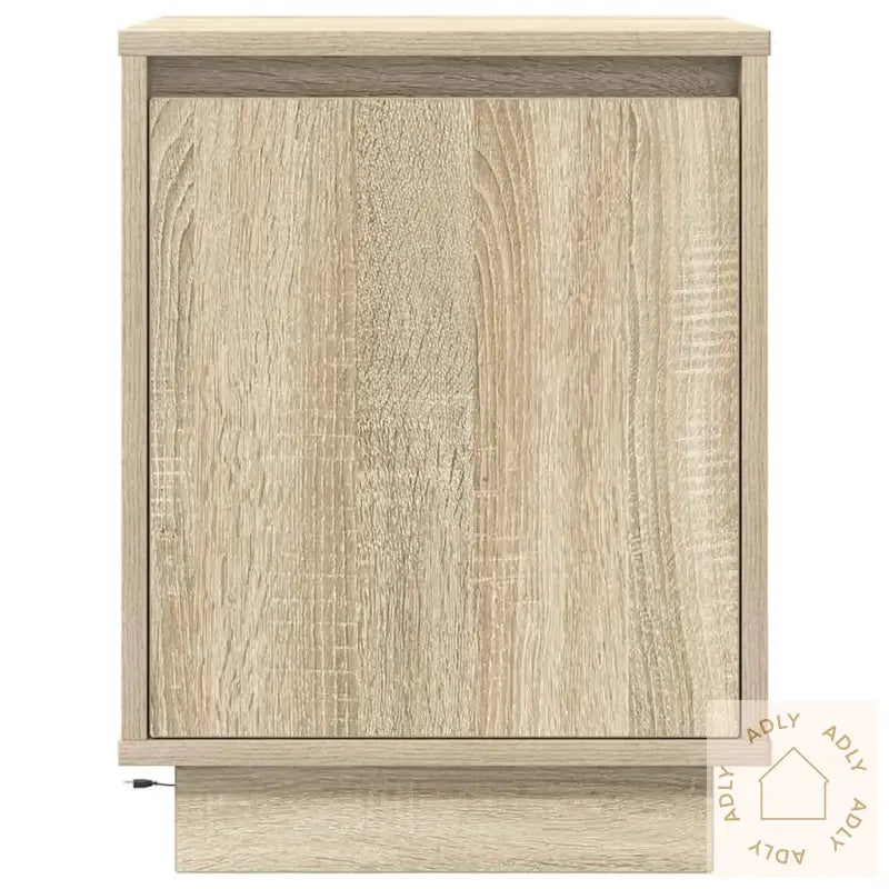Nattbord Med Led Sonoma Eik 38X34X50 Cm