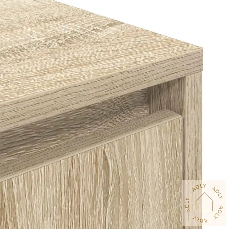 Nattbord Med Led-Lys Sonoma Eik 38X34X65 Cm