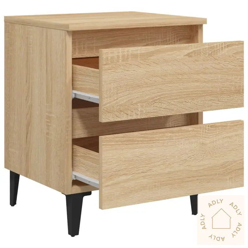 Nattbord 2 Stk Sonoma Eik 40X35X50 Cm Konstruert Tre