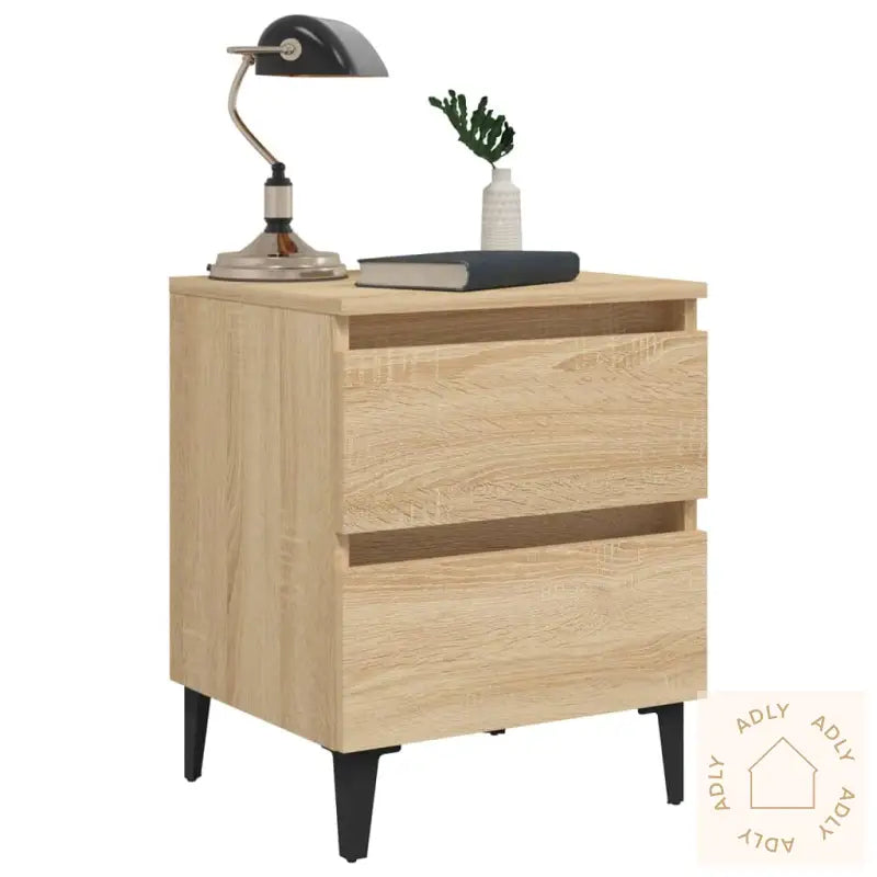 Nattbord 2 Stk Sonoma Eik 40X35X50 Cm Konstruert Tre