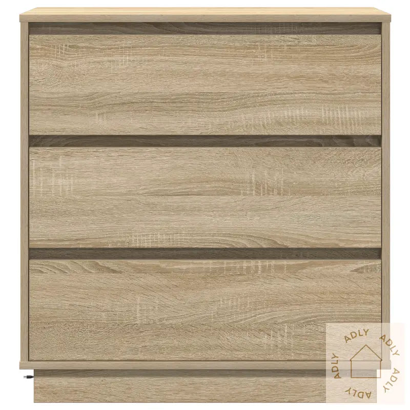 Nattbord Med Led Sonoma Eik 71X34,5X75 Cm Konstruert Tre