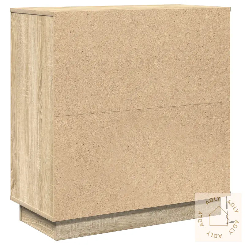 Nattbord Med Led Sonoma Eik 71X34,5X75 Cm Konstruert Tre