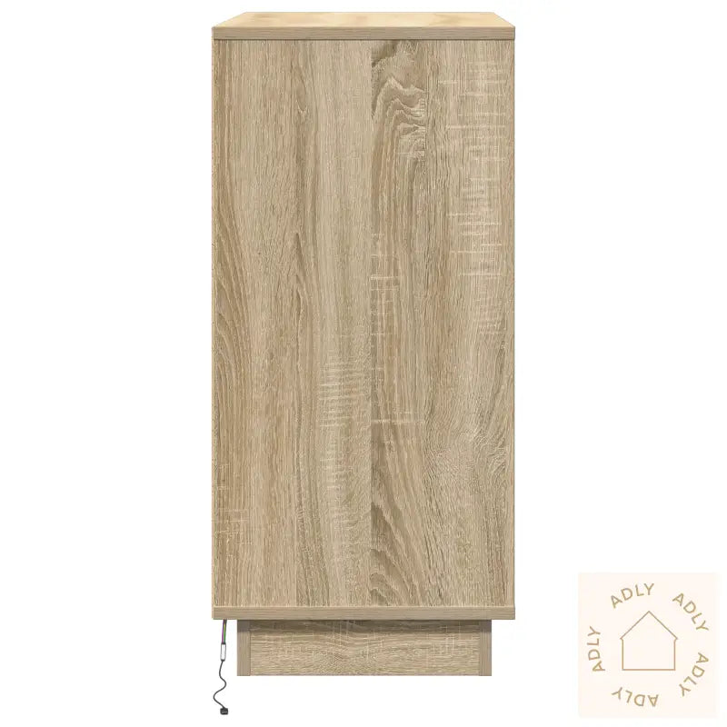 Nattbord Med Led Sonoma Eik 71X34,5X75 Cm Konstruert Tre