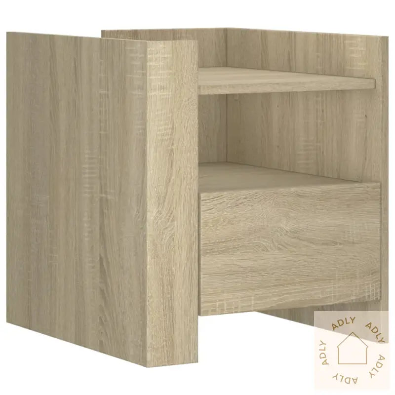 Nattbord 2 Stk Sonoma Eik 45X50X50 Cm Konstruert Tre