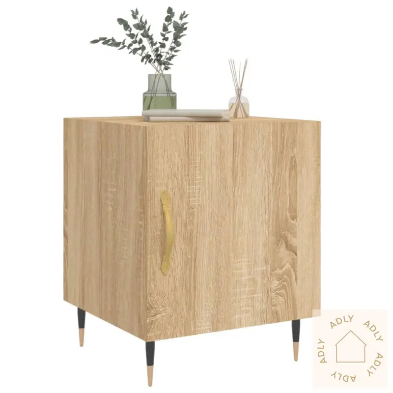 Nattbord 2 Stk Sonoma Eik 40X40X50 Cm Konstruert Tre