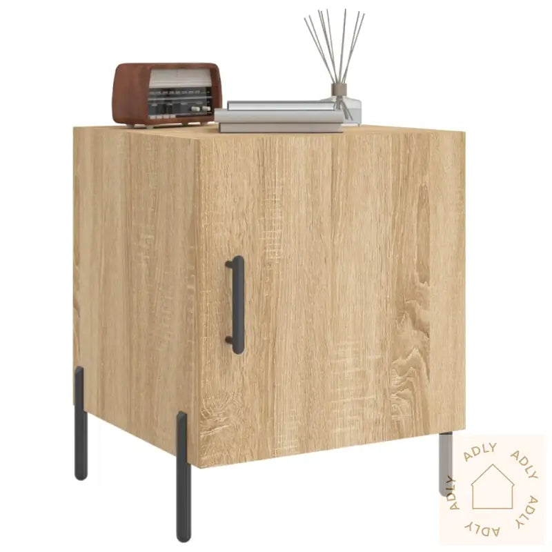 Nattbord 2 Stk Sonoma Eik 40X40X50 Cm Konstruert Tre